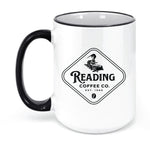 15oz Reading Coffee Black Handle Mug - Knife Shift