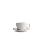 8oz Small Latte Cup & Saucer - White - Knife Shift