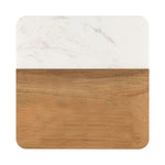 4 Pc Wood/Marble Coaster set - Knife Shift