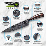 5 PIECE DAMASCUS PATTERN STAMPED CHEF KNIFE SET (FREE DELIVERY) - Knife Shift