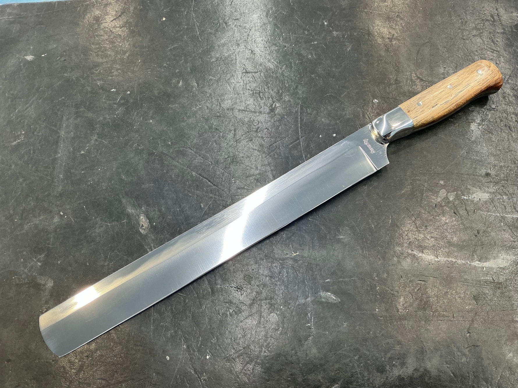 V - Series Deli Slicer in CPM154 - 304 SS Bolster & Texas Spalted Pecan Handle