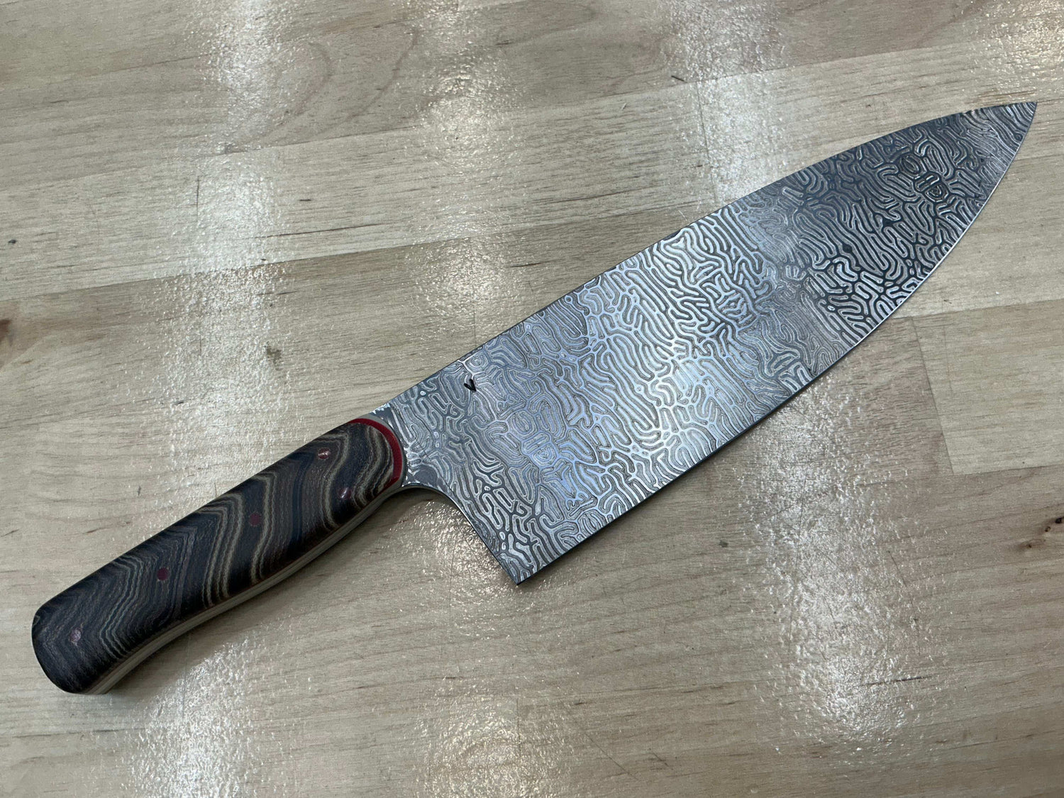 Brain Coral Euro Chef Knife in CPM154 - Micarta & G-10 - Knife Shift