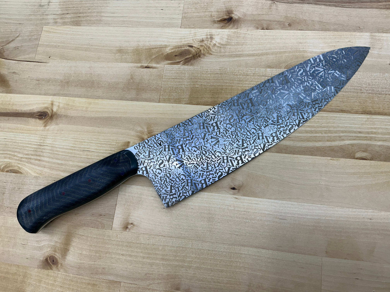 Gigantor Alphabet Soup Chef Knife - CPM154 - Micarta & G-10 - Knife Shift