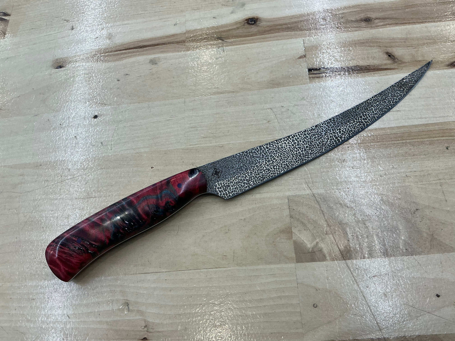 Long Boning Knife - Z-FiNite - Pink Maple Burl Handle - Knife Shift
