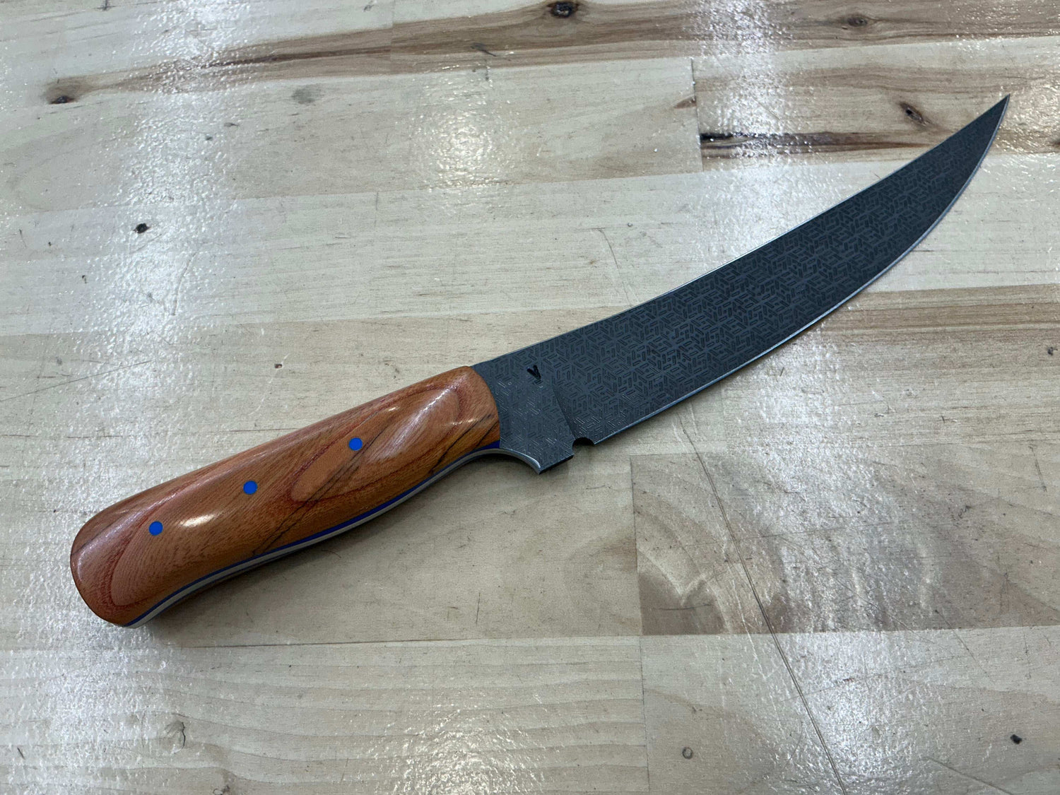 Thick Boning Knife - CPM 154 - Red Spalted Pecan Handle - Knife Shift
