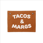 Tacos & Margs Small Canvas Flag - Knife Shift