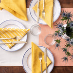 To Each Their Own napkin set - Turmeric & White - Knife Shift