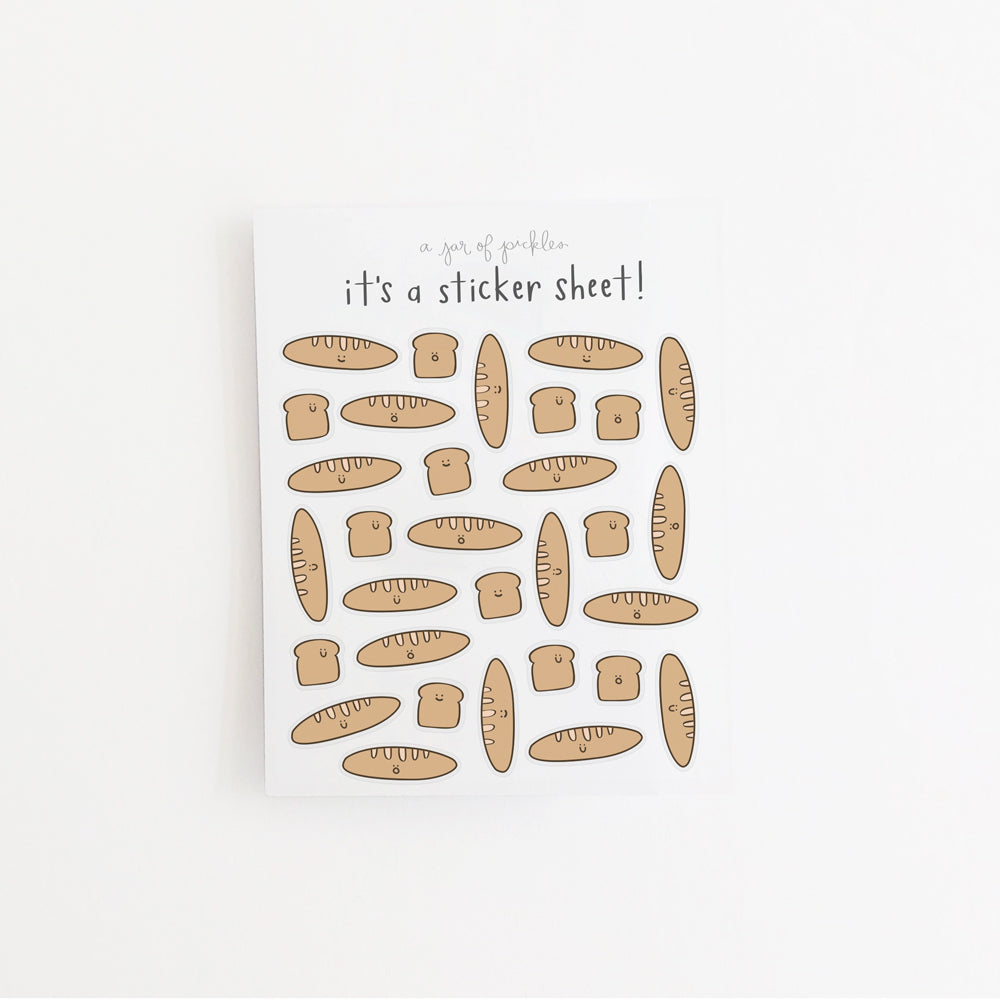 Mini Bread Clear Sticker Sheet - Knife Shift