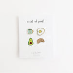 Breakfast Pin Set of 4 - Knife Shift