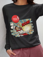 Chef Comic Book - Food Pop Art Unisex Long Sleeve Tee - Knife Shift