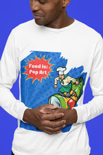 Chef on Tomato Paste - Food Pop Art Unisex Long Sleeve Tee - Knife Shift