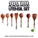 7 PIECE ACACIA WOOD UTENSIL SET (FREE SHIPPING) - Knife Shift