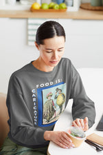 Food is: Caricature | Unisex Sweatshirt - Lemon and Oyster Personas - Knife Shift
