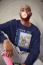 Food is: Caricature | Unisex Sweatshirt - The King of Pumpkins - Knife Shift