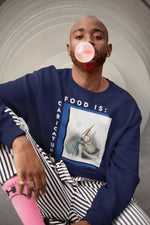 Food is: Caricature | Unisex Sweatshirt - Vegetable Lovers - Knife Shift