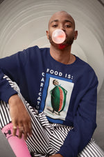 Food is: Caricature | Unisex Sweatshirt - Watermelon Man - Knife Shift