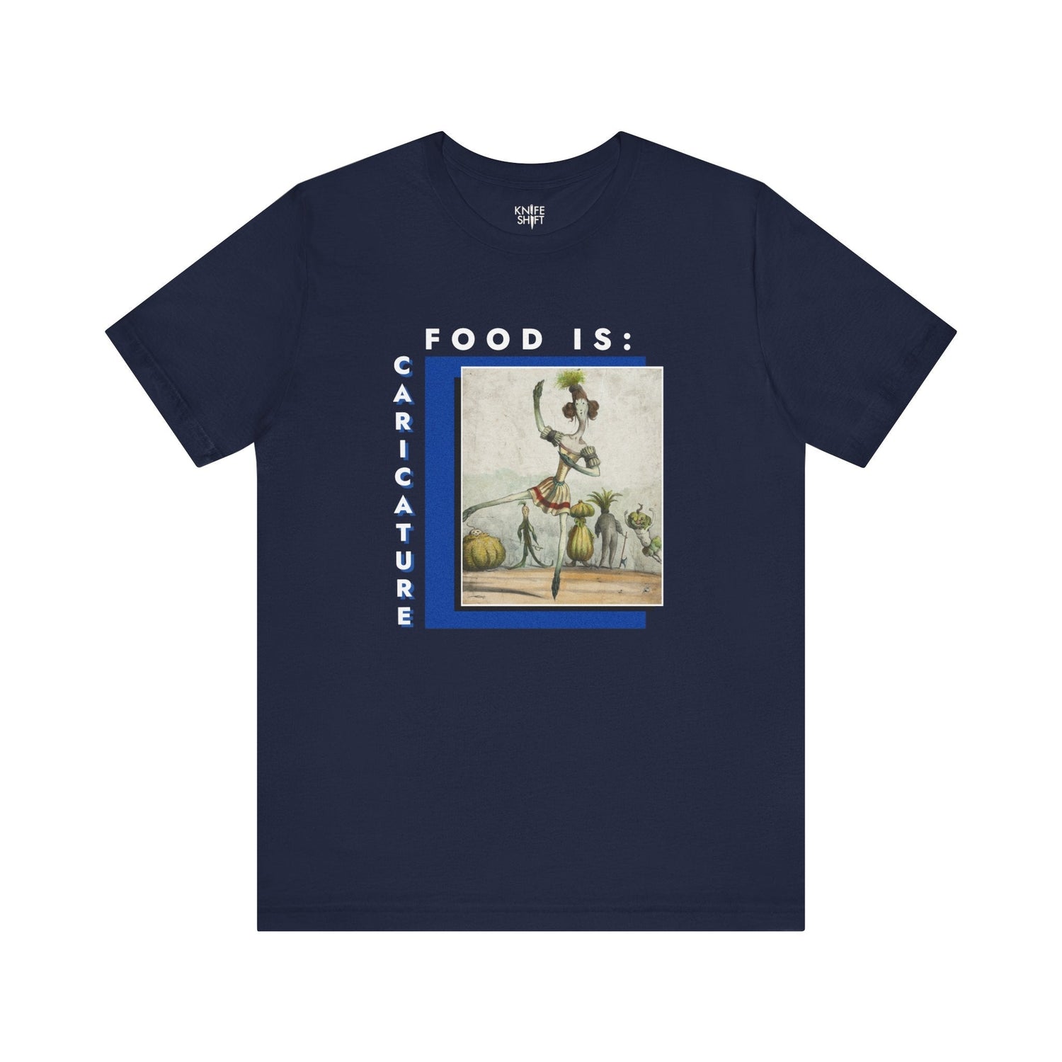 Food is: Caricature | Unisex T-Shirt - Asparagus Ballet Dancer - Knife Shift