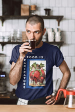 Food is: Caricature | Unisex T-Shirt - Three Radish People - Knife Shift