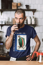 Food is: Caricature | Unisex T-Shirt - Watermelon Man - Knife Shift