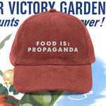 Food is: Propaganda - Embroidered Vintage Corduroy Cap - Knife Shift