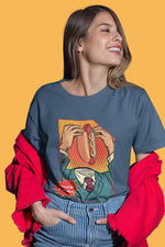 Hotdog Head Snatchers - Food Pop Art Unisex Tee - Knife Shift