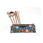Meli Wraps Reusable Cutlery Set in Dark Bloom - Knife Shift