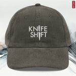 Knife Shift Logo - Embroidered Vintage Corduroy Cap - Knife Shift