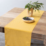 Seasonal Washed Linen-Cotton Runner- Mustard - Knife Shift