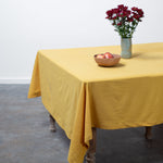 Seasonal Washed Linen-Cotton Tablecloth- Mustard - Knife Shift