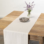 Washed Linen-Cotton Runner- Natural Linen - Knife Shift