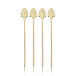 Art Deco Cocktail Picks in Gold Set of 4 - Knife Shift