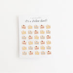 Mini Cake Clear Sticker Sheet - Knife Shift