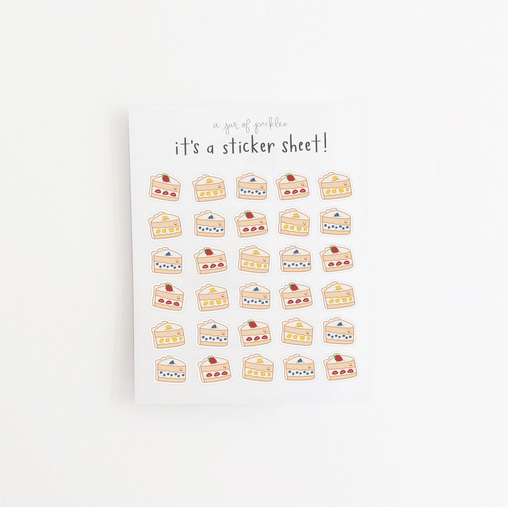 Mini Cake Clear Sticker Sheet - Knife Shift
