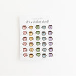 Mini Coffee Clear Sticker Sheet - Knife Shift