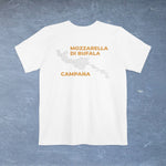Mozzarella di Bufala Campana Cheese Map - Pocket T-shirt - Knife Shift