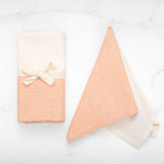 The Stripe Collection Napkins Natural Cotton & Persimmon - Knife Shift