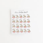 Mini Noodle Clear Sticker Sheet - Knife Shift