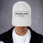 Fulton Fish Market Trucker Hat, White - Knife Shift