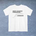 West Country Farmhouse Cheddar Cheese Map - Pocket T-shirt - Knife Shift