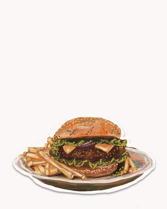 Burger & Fries Sticker - Knife Shift