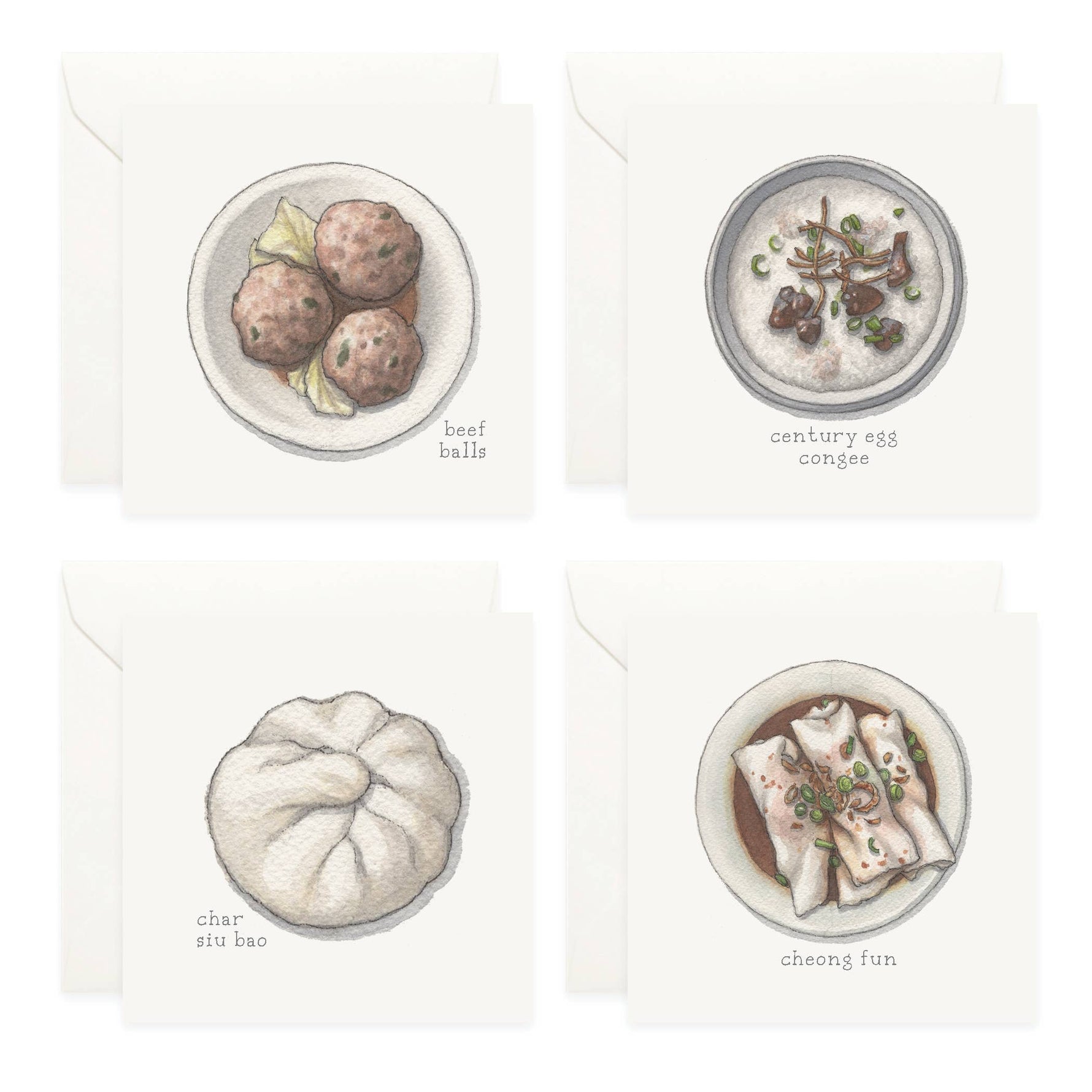 Mini Cards Set / Dim Sum - Knife Shift