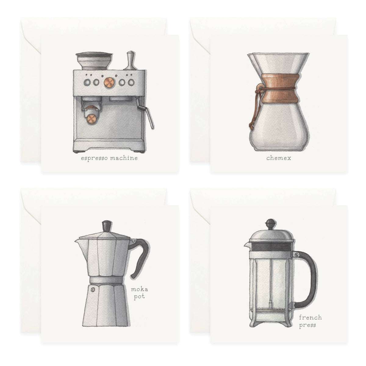 Mini Cards Set / Coffee Brewing - Knife Shift