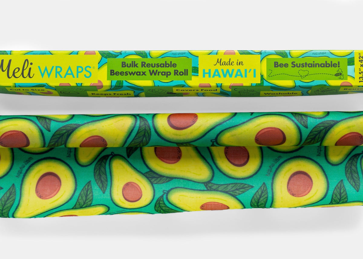Beeswax Wrap Bulk Roll - Avocado Print - Knife Shift