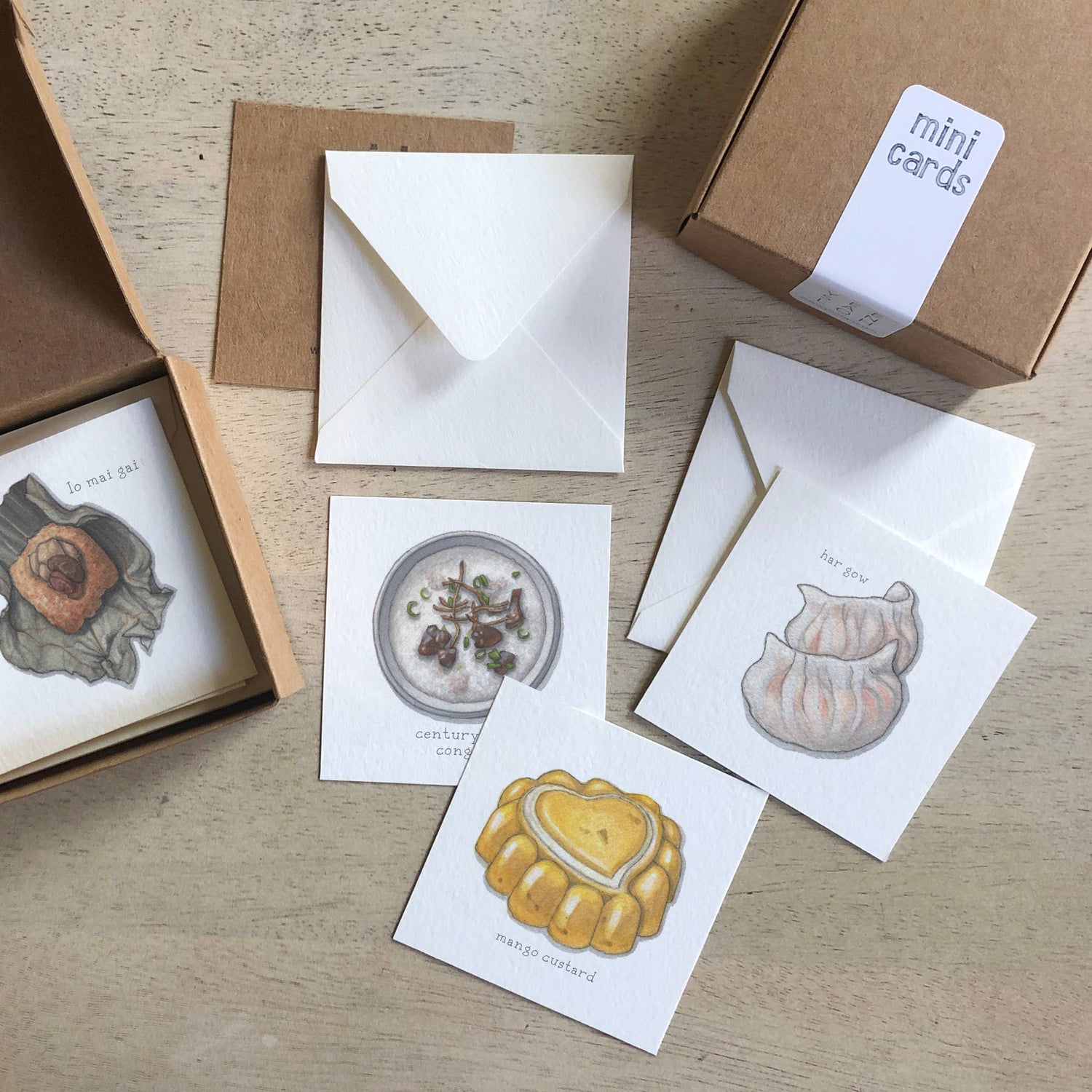 Mini Cards Set / Dim Sum - Knife Shift
