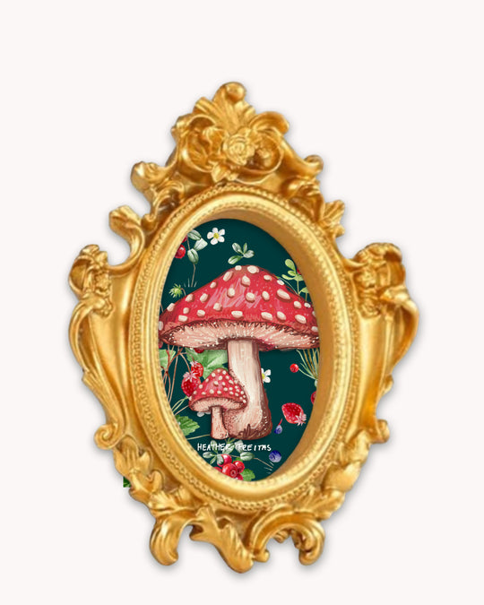 Mushrooms Framed Magnet ( Small ) - Knife Shift
