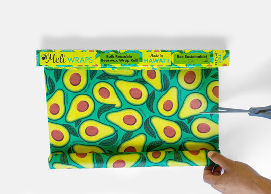 Beeswax Wrap Bulk Roll - Avocado Print - Knife Shift