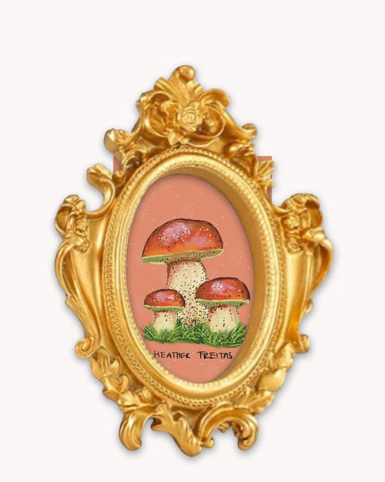 Penny Bun Mushroom Framed Magnet ( Small ) - Knife Shift