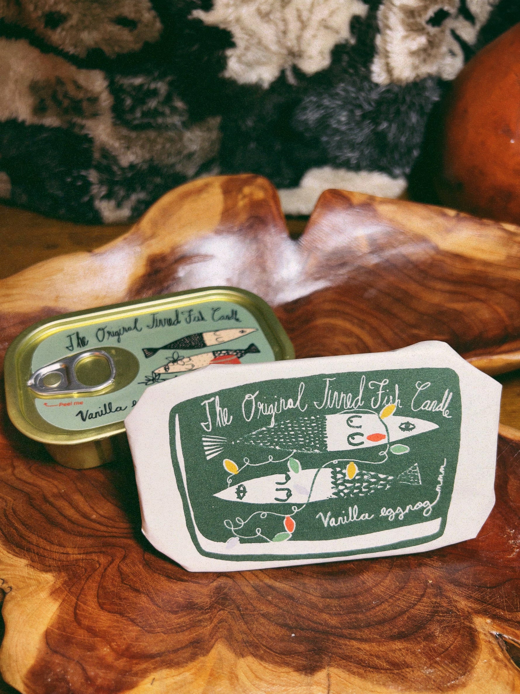Tinned Fish Candle - Vanilla Eggnog - Knife Shift