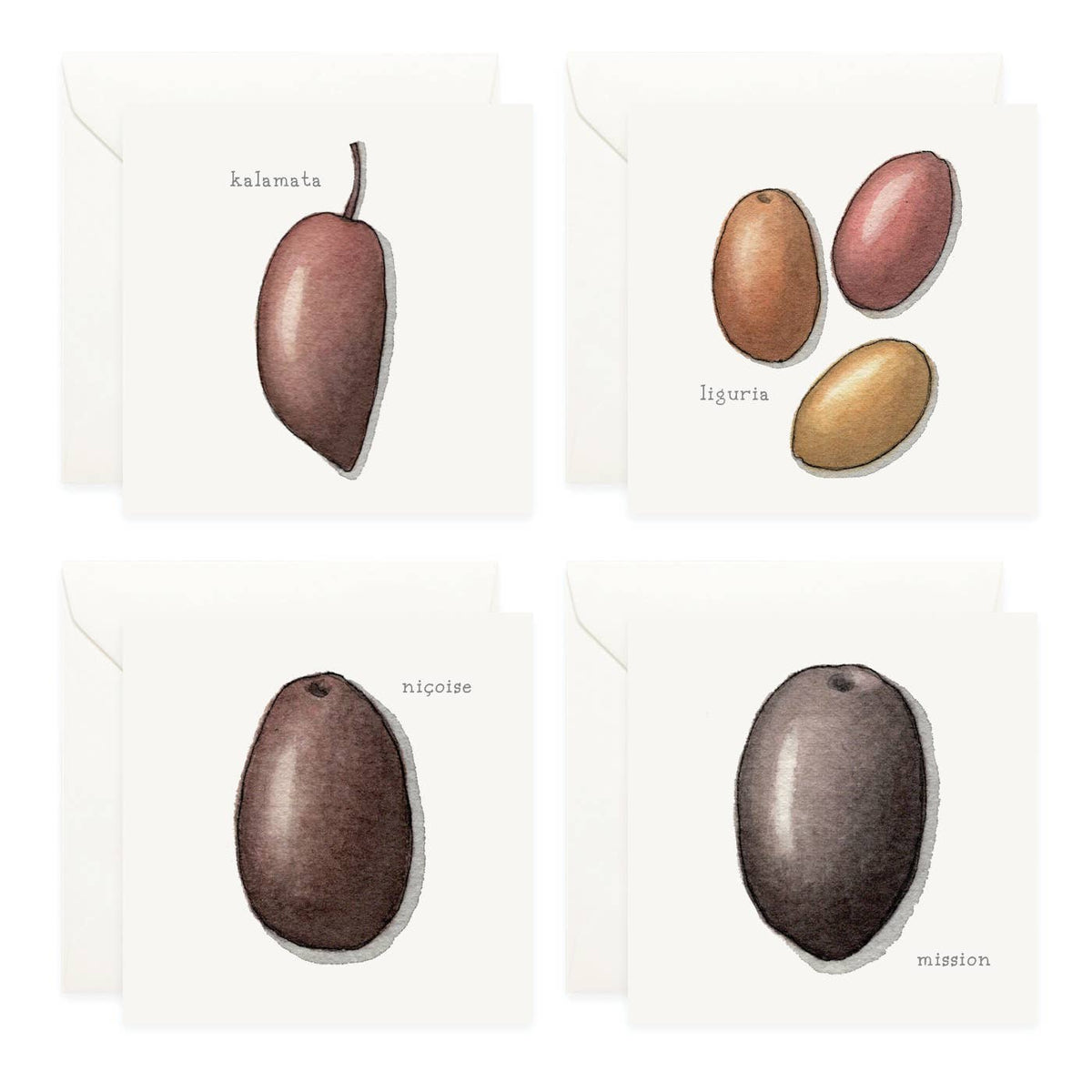 Mini Cards Set / Olives - Knife Shift