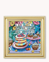 Glitter, Sugar & Anxiety Framed Magnet ( Medium )
